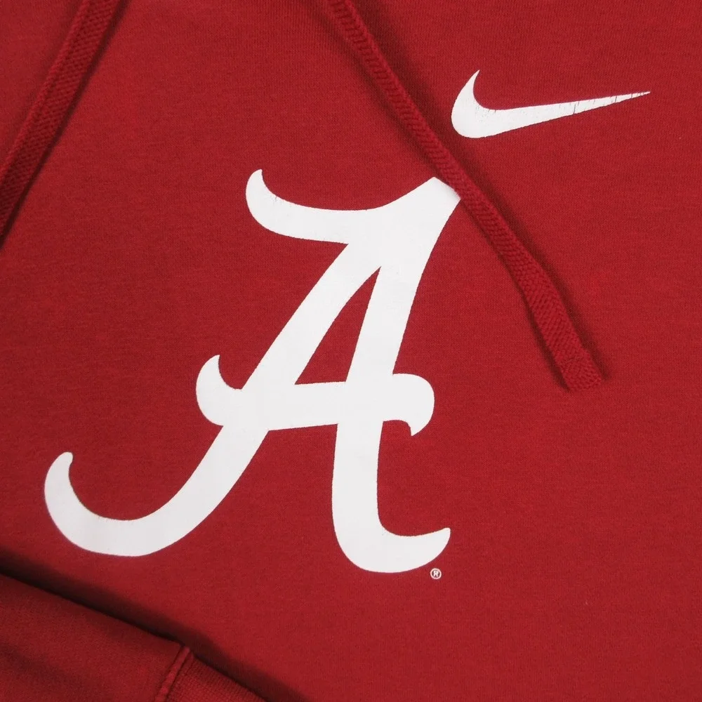 Alabama Crimson Tide Sweater Mens Large Red Hoodie Sweatshirt Nike Fleece NCAA